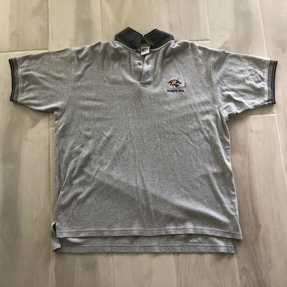 RARE BALTIMORE RAVENS NFL TRU FAN XL MEN'S POLO T-SHIRT 100% COTTON